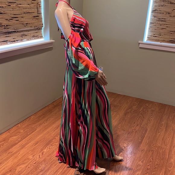 Akira Two Piece Set With Full Maxi Skirt & Matching Smocked Halter Blouse XL& 1X - Picture 7 of 13